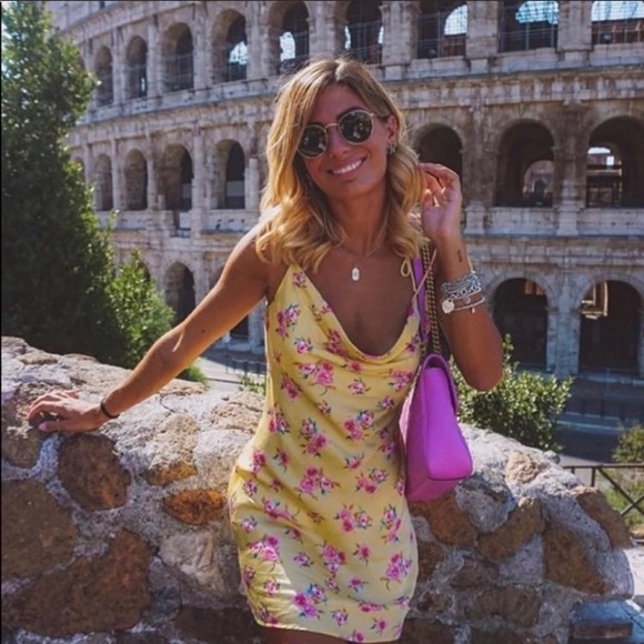 Draped floral print dress zara Clearance